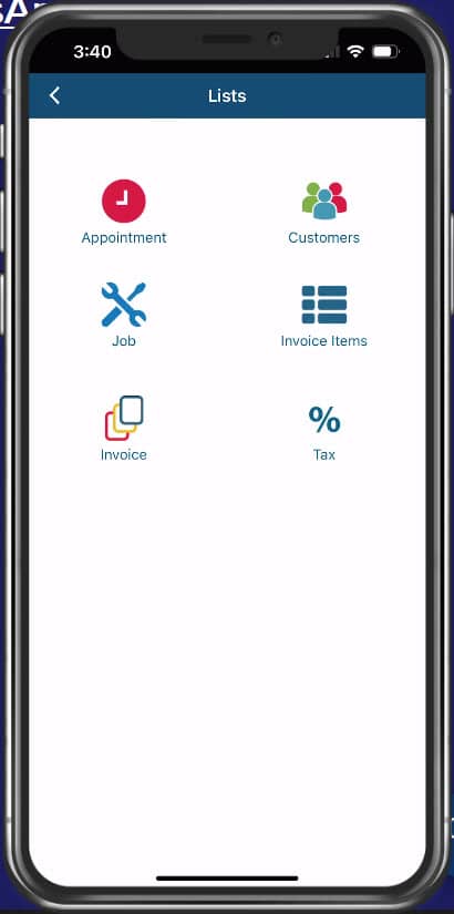XinatorCEC Field App Lists Screen